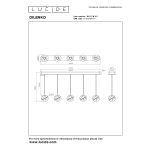 DILENKO Lampa wisząca LED Dim. 5x3,5W 2700K złoty mat / mosiądz 13497/16/02 Lucide - zdjęcie dodatkowe 7